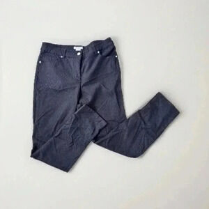 ERIC pants womens size 10 black textured stretch pants Rayon Nylon